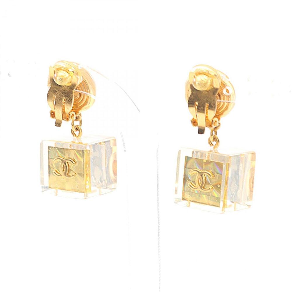 CHANEL White Logo Earrings - Picture 2 of 6